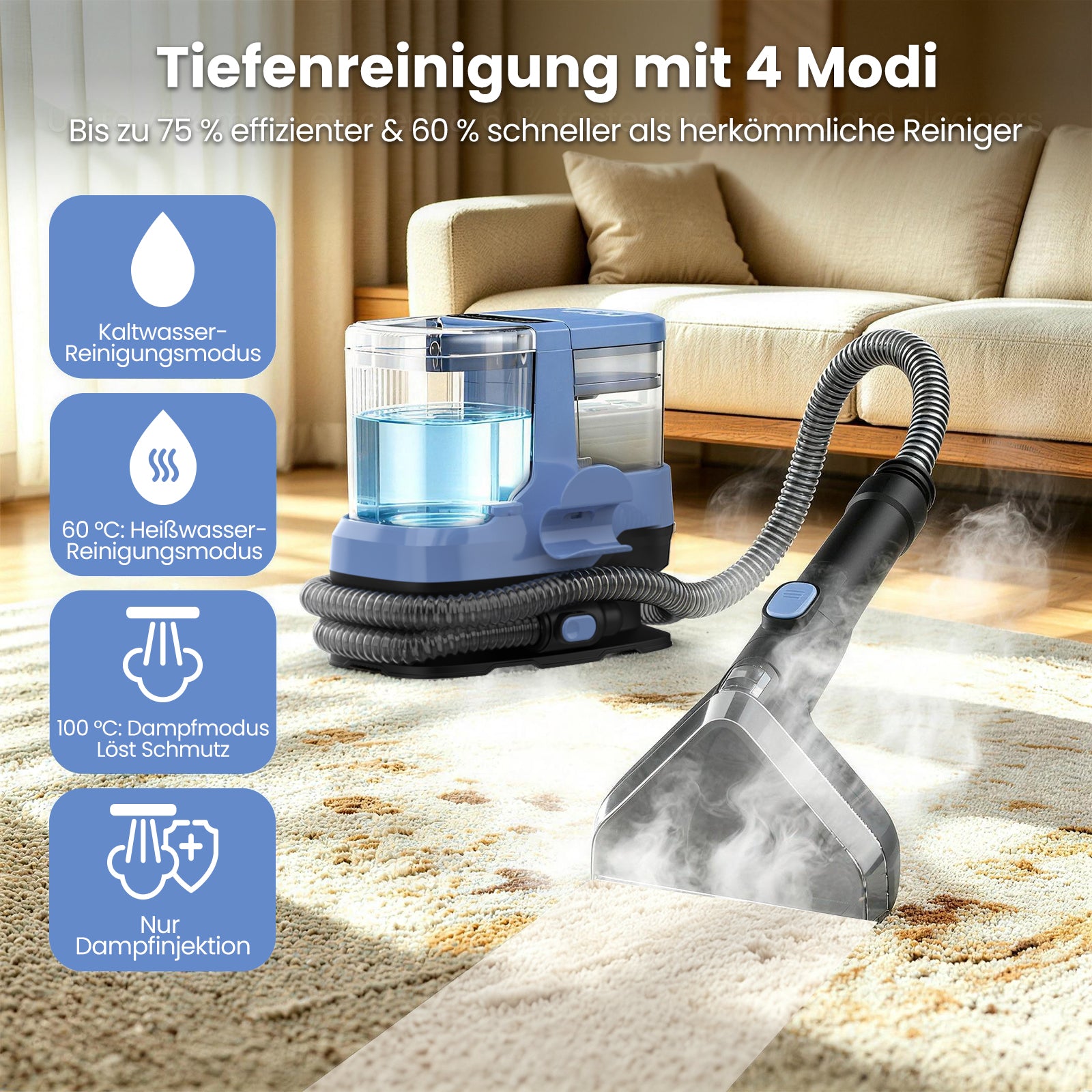 AIRROBO CP100 All-in-One Fleckenreiniger mit Dampfdesinfektion