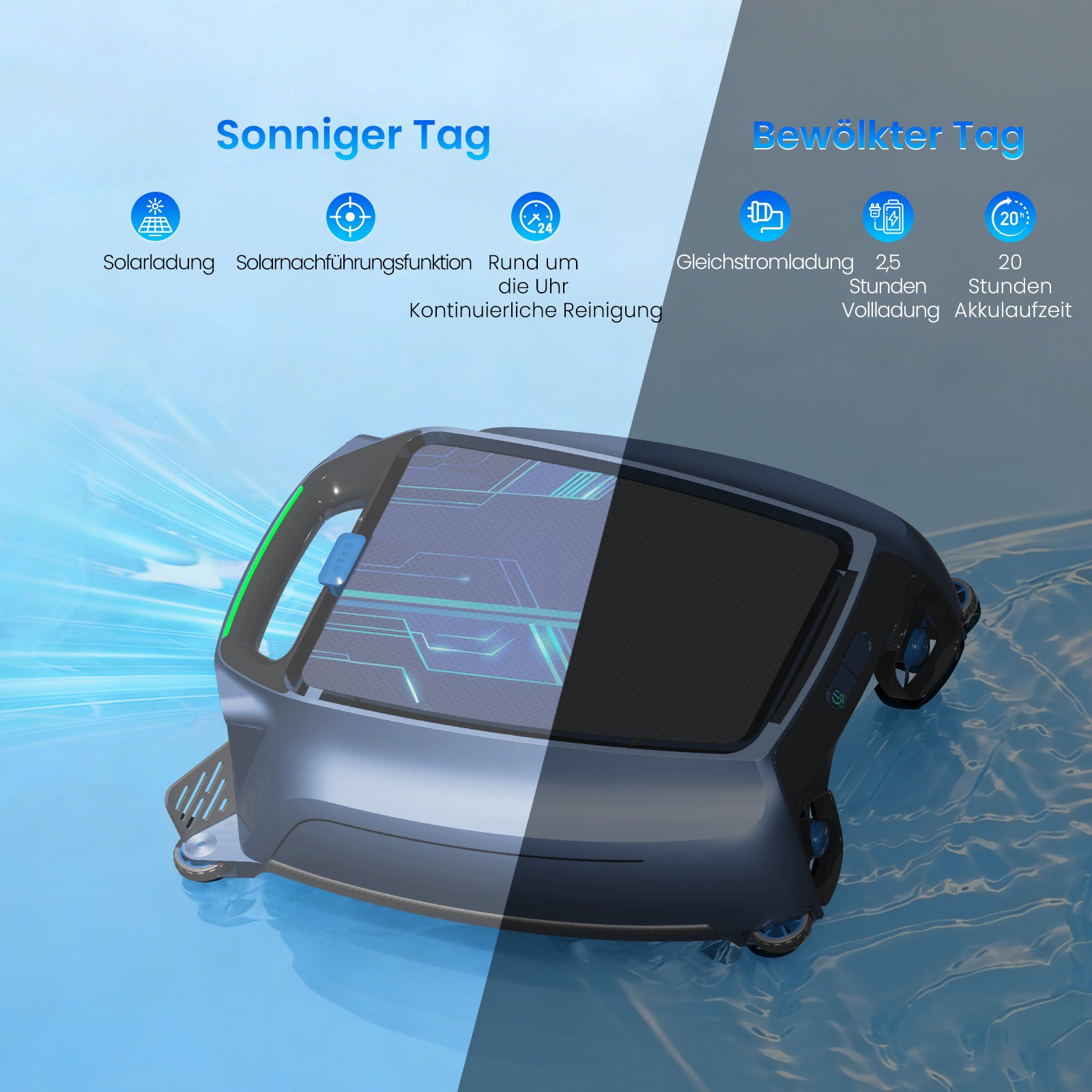 AIRROBO SP200 Solarbetriebener automatischer Roboter-Pooloberflächenreiniger