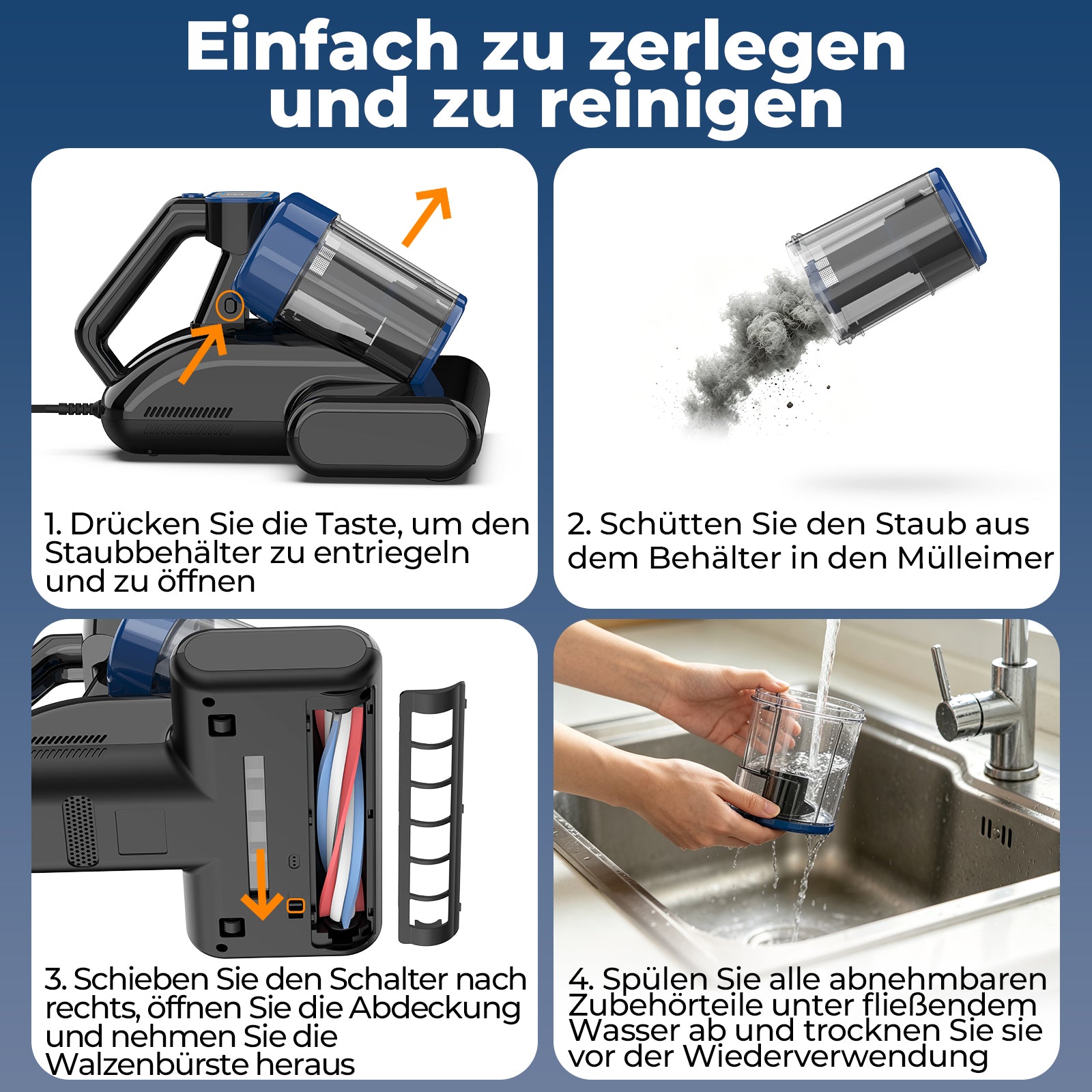 AIRROBO VM20 Heißluft-Trocknung & UV-Tiefenreinigung Matratzenstaubsauger