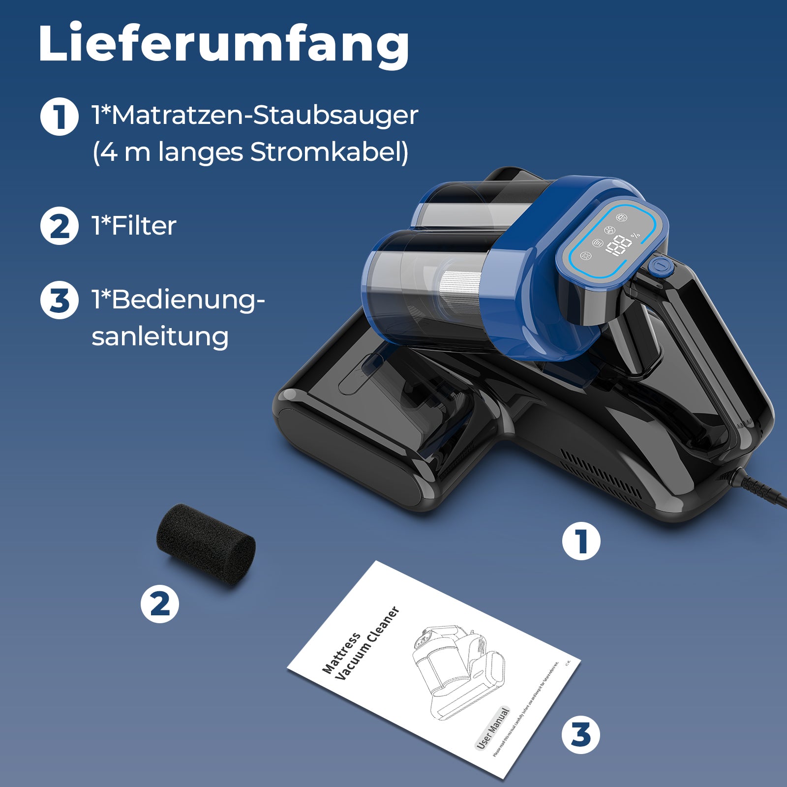 AIRROBO VM20 Heißluft-Trocknung & UV-Tiefenreinigung Matratzenstaubsauger